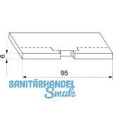 MACO HS Anschlagsdichtungsplatte universal, Gummi schwarz (369760)
