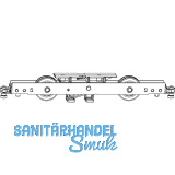 MACO HS Laufwagen mitte einzeln, ohne B�rsten, 300 kg, silber (214691)