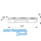 MACO HS Schlie�teil f�r Hakengetriebe f�r Holz, verstellbar, silber (228403)