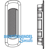MACO HS Muschelgriff kurz 110 x 36 mm, Einlasstiefe 13 mm, Alu blank (364131)