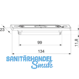 MACO HS Schlie�teil f�r Hakengetriebe, Schema A, PROFINE 76/88, silber (228418)