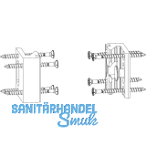 MACO HS Mittelverschluss RC3 f�r Dichtungsschiene PVC Fl�gelabstand 28 mm silber