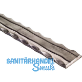 ARTEFERRO Handlauf seitlich geh�mmert, 40 x 8 x 3000mm mit Rillen,Schmiedeeisen