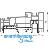 GU Thermostep 164 Grundk�rper Bodenschwelle L=6700 mm silber