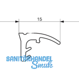 GU HS Dichtungsprofil P742 oben, f�r F�hrungsschiene, schwarz