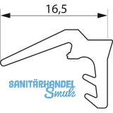 GU HS Dichtungsprofil P1156 oben, f�r F�hrungsschiene, schwarz