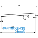 GU Thermostep 164/204 Wetterprofil 144 P2151, FA 28, L=6700 mm, auf Ma�, silber