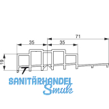 GU Thermostep 204 Aufsatzschiene 19/71 P1987 , TS 78 mm, L=3300 mm, auf Ma�