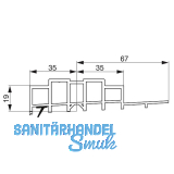 GU Thermostep 204 Aufsatzschiene 19/67 P2101, TS 56-110 mm, L=3300 mm