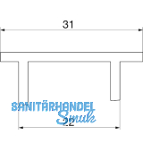 GU Thermostep 204 Zwischenprofil 31 P2122, L=6000 mm, Kunststoff grau