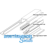 GU HS F�hrungsschienen-Set oben P1850 L=6600 mm silber eloxiert/Dichtung schwarz