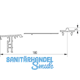 GU Thermostep 204 Trittschwellen-Set 5/180 L=3500 mm IV88-92 Alu silber
