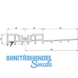 GU Thermostep 204 Aufsatzschiene-1 19/85 P1978 L=2500 mm silber