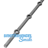 ARTEFERRO Lochstab, eckig 12 x 12mm, Lochabstand 120mm, 2000 mm, Schmiedeeisen