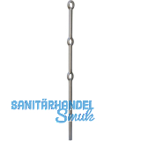 ARTEFERRO Gelochter Steher, � 25 mm, rund mit 3 L�cher, 1200 mm, Schmiedeeisen