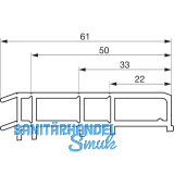 GU Thermostep/Timberstep Zwischenprofil 61 P1846, L=3300 mm, Kunststoff grau