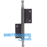 T�rnussband mit Zierkopf, links, 90 x 140 mm, Stahl blank