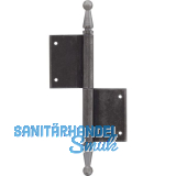 T�rnussband mit Zierkopf, rechts, 100 x 160 mm, Stahl blank