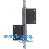 T�rnussband mit Zierkopf, links, 140 x 210 mm, Stahl blank