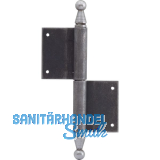 T�rnussband mit Zierkopf, rechts, 160 x 250 mm, Stahl blank