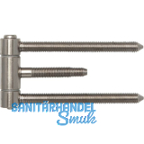 Steckband 3-tlg. 18 mm, brandschutztauglich, mit Aush�ngesicherung, vernickelt