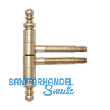 SFS Einbohrband 2-tlg. mit Zierkopf, � 16 mm, Bandh�he 108,5mm,Stahl vermessingt