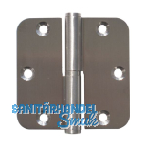 Aufschraubband B 1834 links, 80,3 x 82 x 2,5 mm, Edelstahl