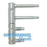 Stahlzargenband 3-DIM 2-tlg. o. Aush�ngesicherung, � 20mm,verzinkt silber