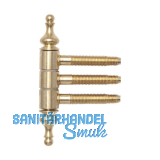 Einbohrzierband 3-teilig, 16 mm, Stahl vermessingt