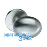 T�rknopf 23 0804 - auf Rosette, � 48 mm fest, silber eloxiert, mit Gewinde