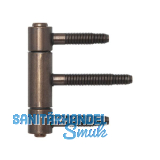 Herkula-Band 3-teilig, mit Aush�ngesicherung, � 20 mm, Stahl bronze patiniert