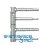 T�rband ANUBA 3-DIM 2-tlg. Bolzen 60 mm, Bandh�he 92mm, � 15mm, verzinkt silber