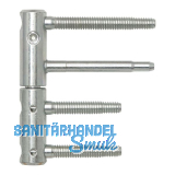 T�rband 3-DIM 2-tlg. Bolzen 80 bzw.55mm,Tragkraft 120kg,� 20mm,verzinkt silber