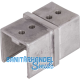 IAM DESIGN Verbinder f�r Nutrohr 40 x 40 x 1,5 mm, Edelstahl geschliffen V4A