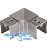 IAM DESIGN Eckbogen f�r Nutrohr eckig 40 x 40 x 1,5 mm,Edelstahl geschliffen V4A