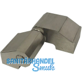 IBFM Anschraubtorband 2-teilig mit Kugellager, 102,5 x 84,5 mm, Edelstahl