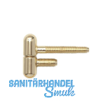 SFS Stahlzargenband 2-tlg. mit Rundkopf, � 16 mm, H�he 50,5mm, glanzvermessingt