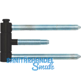 Steckband 3-teilig 18 mm, brandschutztauglich, Stahl schwarz