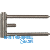 Stahlzargenband 3-tlg. brandschutztauglich, Stahl vernickelt