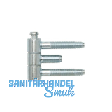 Stahlzargenband 3-tlg. Band 16 x 46,7 mm, Stahl verzinkt