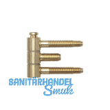 Stahlzargenband 3-teilig, Band 16 x 46,7 mm, vermessingt