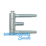 Stahlzargenband 3-tlg. Band 18 x 61 mm, Stahl verzinkt