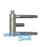 Stahlzargenband 3-teilig, Band 18 x 61 mm, Edelstahl