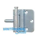 Stahlzargenband 3-teilig, Band 18 x 62 mm, Stahl verzinkt