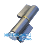 Anschwei�band 2-teilig I-Lappen; Stahl blank; Stift 16 mm mit Messingring