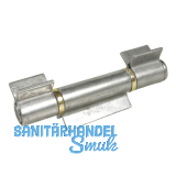 Anschwei�band offen 3-teilig V-Lappen; Stahl blank; Stift 20 mm mit Messinring