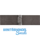 Anschweißscharnier mit festem Stift, 200 x 50 x 5mm,Rollen ø 18,5mm,Stahl blank Anschweißscharnier mit festem Stift, 200 x 50 x 5mm,Rollen ø 18,5mm,Stahl blank