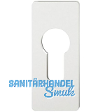 FSB Zylinderrosette 17 1768 eckig zum Aufkleben, 3 mm, Aluminium silber eloxiert