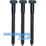 Schraubenset f�r Plattenkegel Kegeldorn � 18 + 20 mm,Schwalben. schwarz verzinkt