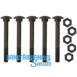 Schraubenset f�r Langband mittig gerollt 800mm, Stahl schwarz verzinkt